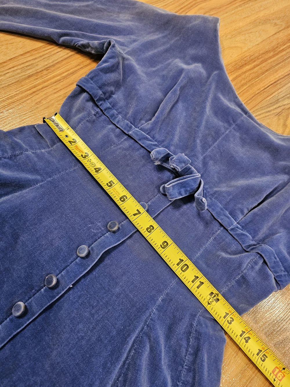Vintage 1950-60s Jonathan Logan Blue Velvet Dress - Picture 5 of 15
